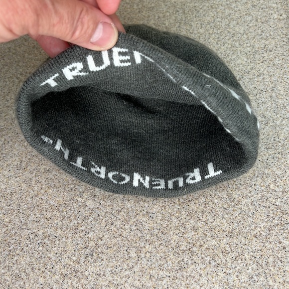 Truth North Gray Winter Knit Beanie wWhite Logo toddler baby One Size fits most - Picture 9 of 9